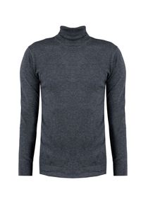 Xagon Man Sweter Basic | A22081 | Mężczyzna | Szary. Okazja: na co dzień. Typ kołnierza: golf. Kolor: szary. Materiał: poliester, akryl, wełna, nylon. Styl: casual #6