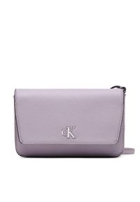 Calvin Klein Jeans Torebka Minimal Monogram Wallet W/Strap K60K610704 Fioletowy. Kolor: fioletowy. Materiał: skórzane #1