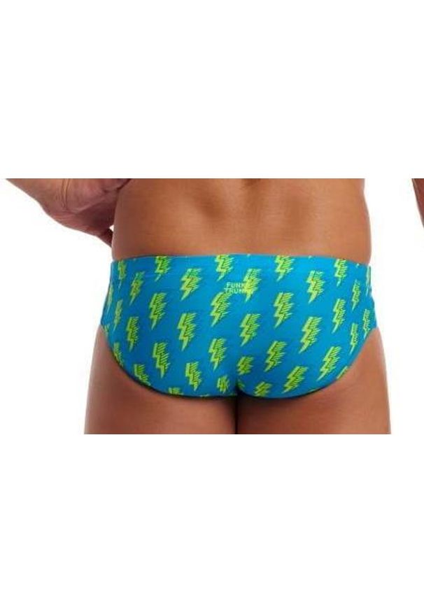 FUNKY TRUNKS - Kąpielówki męskie slipy na basen treningowe Funky Trunks Much Munchies. Kolor: niebieski