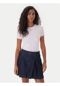 Tommy Jeans T-Shirt Essential DW0DW17383 Różowy Slim Fit. Kolor: różowy. Materiał: bawełna #1