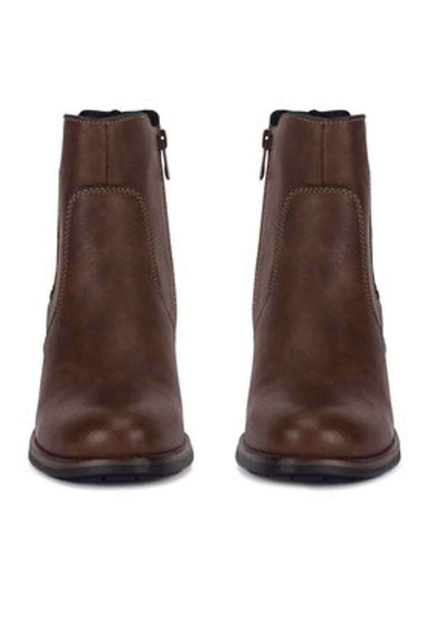 Clara Barson Botki WS15221-02 Brązowy. Kolor: brązowy. Materiał: materiał