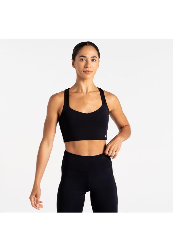 DARE 2B - Biustonosz damski Swift. Kolor: szary, brązowy, wielokolorowy. Materiał: poliester, elastan, poliamid. Sport: fitness