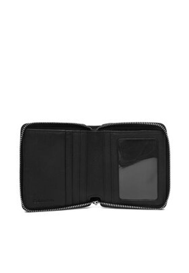 Calvin Klein Portfel Xl Emblem Aop Emboss Zipp Bill Fo LV04D1176G Czarny. Kolor: czarny. Materiał: skóra