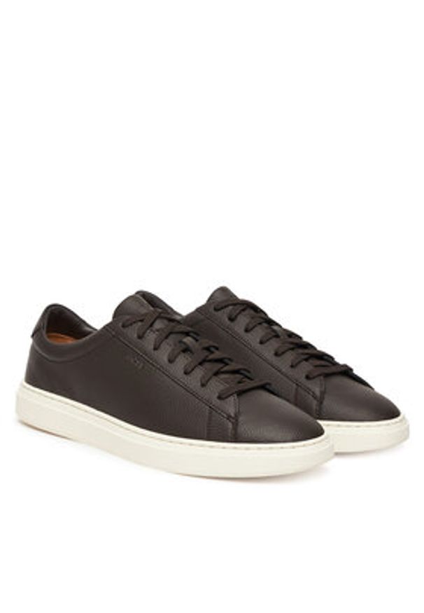 BOSS Sneakersy Kieran 50548716 Brązowy. Kolor: brązowy. Materiał: skóra
