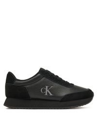 Calvin Klein Jeans Sneakersy Runner Laceup Low Mix Mg YW0YW01798 Czarny. Kolor: czarny. Materiał: skóra