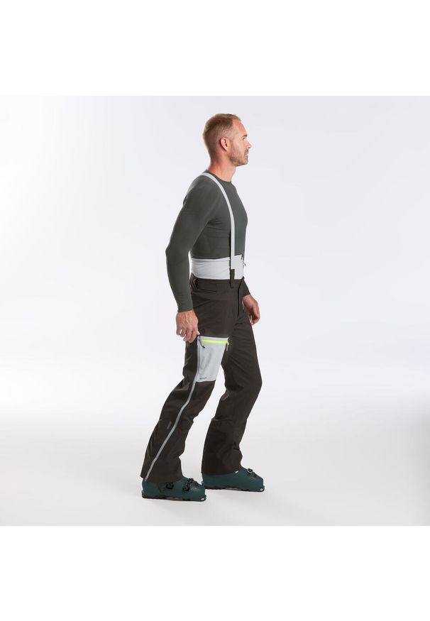 WEDZE - Spodnie skiturowe męskie Wedze Mountain Touring. Kolor: szary. Materiał: tkanina, materiał. Sezon: zima. Sport: narciarstwo