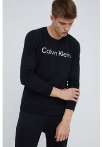 Calvin Klein Underwear bluza męska kolor czarny z nadrukiem. Okazja: na co dzień. Kolor: czarny. Materiał: tkanina, poliester. Wzór: nadruk. Styl: casual #4