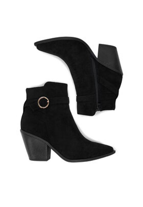 DeeZee Botki 3030 Czarny. Kolor: czarny. Materiał: materiał