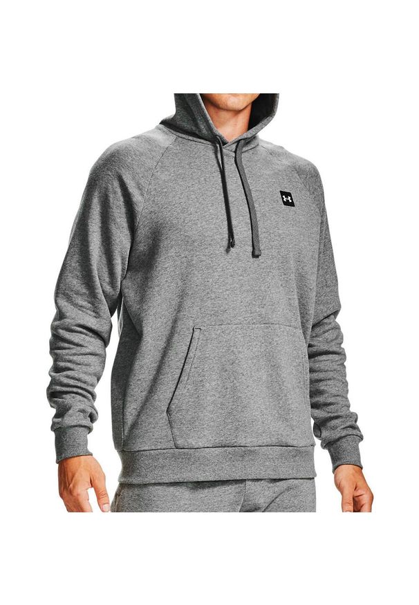 Bluza sportowa męska Under Armour Rival Fleece Hoodie. Kolor: szary. Materiał: poliester, bawełna