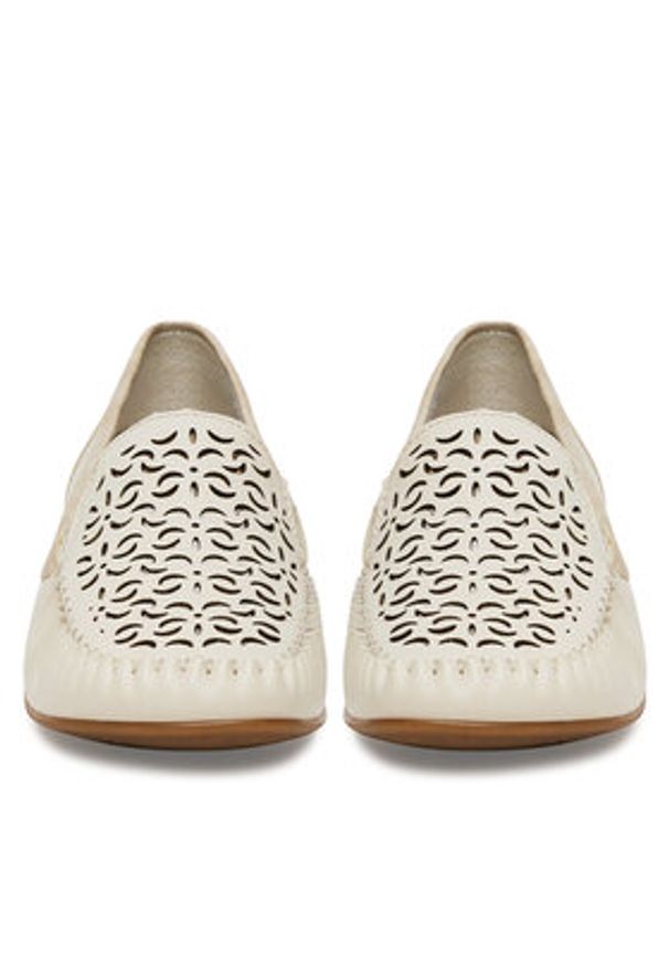 Rieker Mokasyny CEO-L6350-60 Beżowy jasny. Kolor: beżowy. Materiał: syntetyk, skóra