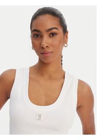 Fracomina Top FP26ST2001J40101 Biały Slim Fit. Kolor: biały. Materiał: bawełna #5