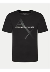 Armani Exchange T-Shirt 8NZT76 Z8H4Z 1200 Czarny Regular Fit. Kolor: czarny. Materiał: bawełna