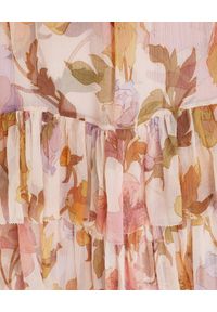 ZIMMERMANN - Wielowarstwowa sukienka w kwiaty. Kolor: beżowy. Materiał: jedwab. Wzór: kwiaty. Długość: mini #5