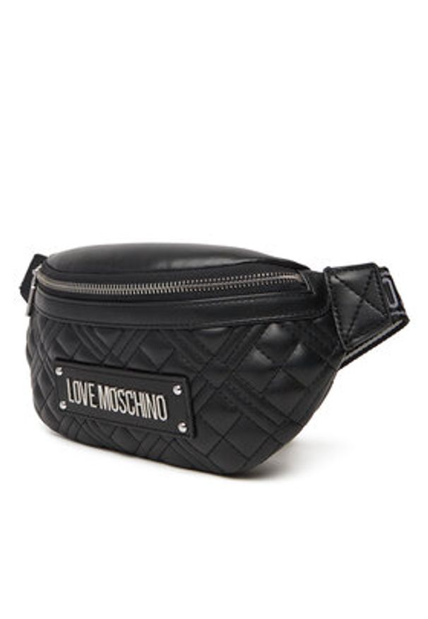 Love Moschino - LOVE MOSCHINO Saszetka nerka JC4003PP0NLA000B Czarny. Kolor: czarny. Materiał: skóra