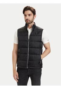 Karl Lagerfeld - KARL LAGERFELD Bezrękawnik 505022 563592 Czarny Regular Fit. Typ kołnierza: dekolt w karo. Kolor: czarny. Materiał: syntetyk. Długość rękawa: bez rękawów #1