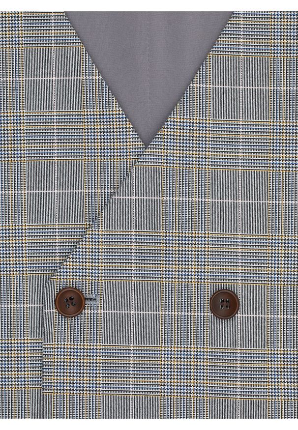 Pako Lorente - PAKO LORENTE – Dwurzędowa kamizelka w kratę. Materiał: poliester, elastan, wiskoza. Styl: elegancki, młodzieżowy