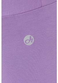 Deha legginsy damskie kolor fioletowy gładkie. Kolor: fioletowy. Materiał: lycra, bawełna, materiał. Wzór: gładki #2