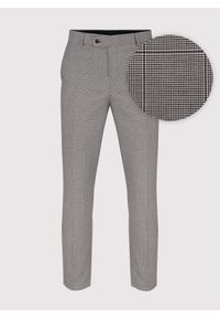 Pako Lorente - PAKO LORENTE – Męskie spodnie garniturowe w kratę w brązowych tonach. Kolor: brązowy. Materiał: poliester, elastan, wiskoza #4