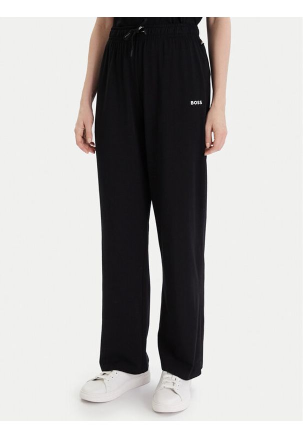 BOSS - Boss Spodnie dresowe 50520148 Czarny Relaxed Fit. Kolor: czarny. Materiał: bawełna