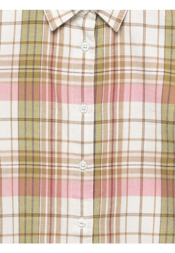 Big-Star - Koszula damska bawełniana w kratę różowo-zielona Cedi 600. Okazja: na co dzień. Kolor: różowy. Materiał: bawełna. Wzór: kolorowy. Styl: casual, elegancki, retro, klasyczny