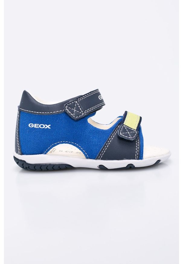 Geox - Sandały dziecięce. Kolor: niebieski. Materiał: syntetyk, materiał, skóra