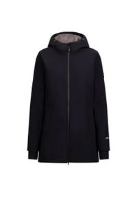 TRESPASS - Kurtka Damska Priya Z Długim Rękawem Soft Shell. Kolor: czarny. Długość rękawa: długi rękaw. Długość: długie. Sport: turystyka piesza #1