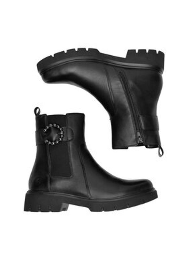 Remonte Botki D1W74-00 Czarny. Kolor: czarny. Materiał: skóra