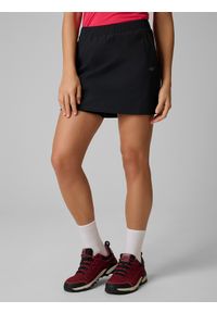 4f - 4F Spódnica trekkingowa szybkoschnąca damska - czarna XS. Kolor: czarny. Materiał: tkanina, włókno, materiał. Sezon: lato #2