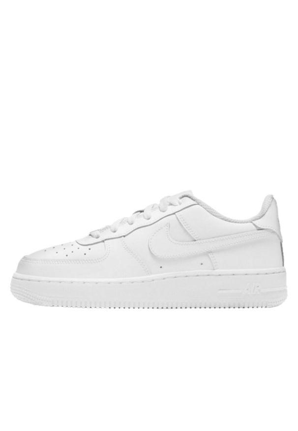 Buty do chodzenia dla dzieci Nike Air Force 1 LE. Zapięcie: sznurówki. Kolor: biały. Materiał: materiał. Szerokość cholewki: normalna. Model: Nike Air Force. Sport: turystyka piesza
