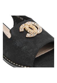 Czarne Sandały S.Barski Eleganckie Obuwie Damskie. Okazja: na co dzień. Zapięcie: pasek. Kolor: czarny. Materiał: skóra ekologiczna. Sezon: lato. Styl: elegancki #6