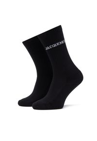 JACQUEMUS Skarpety wysokie damskie 21H213AC003-5000 Czarny. Kolor: czarny. Materiał: materiał, bawełna