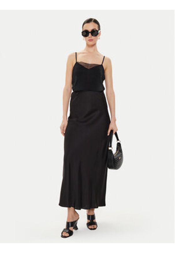 Morgan Top 241-BAMBE Czarny Regular Fit. Kolor: czarny. Materiał: syntetyk