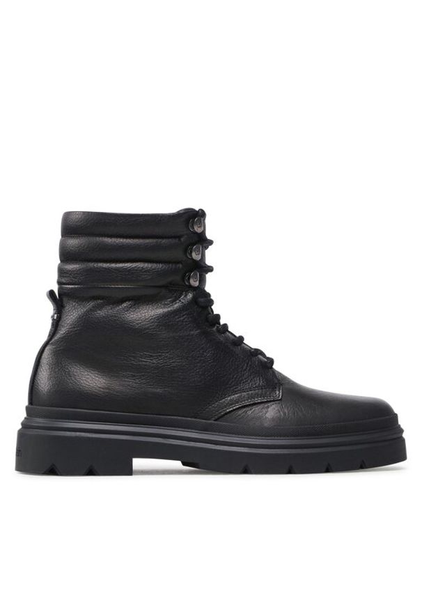 Calvin Klein Trapery Combat Boot Pb Lh HM0HM00667 Czarny. Kolor: czarny. Materiał: skóra