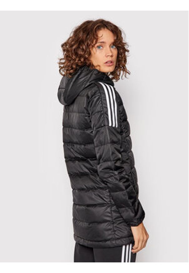 Adidas - adidas Kurtka puchowa GH4590 Czarny Slim Fit. Kolor: czarny. Materiał: puch, syntetyk