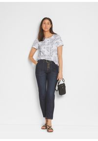 bonprix - T-shirt, krótki rękaw. Kolor: niebieski. Długość rękawa: krótki rękaw. Długość: krótkie
