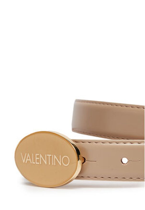 VALENTINO - Valentino Pasek Damski VCS8KL56 Beżowy. Kolor: beżowy. Materiał: skóra