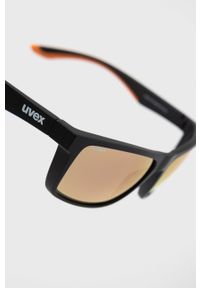 Uvex okulary przeciwsłoneczne kolor czarny. Kształt: prostokątne. Kolor: czarny