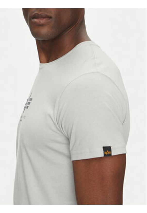 Alpha Industries T-Shirt Basic 118533 Szary Regular Fit. Kolor: szary. Materiał: bawełna