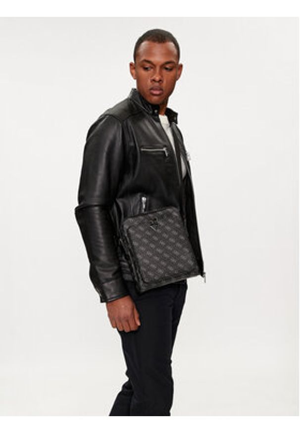 Guess Saszetka HMMILO P4260 Czarny. Kolor: czarny. Materiał: skóra