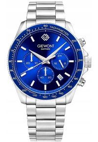 Zegarek Giewont Zegarek Męski Chronograph Sapphire Srebrno Niebieski GW3520-B3. Kolor: srebrny, niebieski, wielokolorowy #1