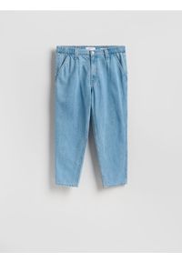 Reserved - Jeansy carrot fit - niebieski. Kolor: niebieski