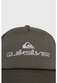 Quiksilver czapka z daszkiem kolor zielony wzorzysta. Kolor: zielony #4