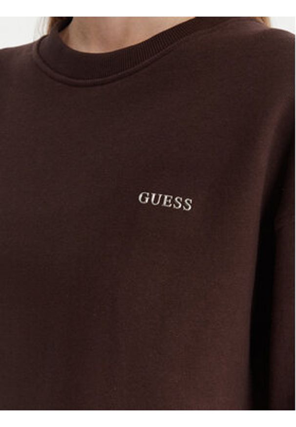Guess Bluza V6RQ13 K9V31 Brązowy Regular Fit. Kolor: brązowy. Materiał: bawełna
