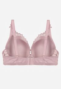 Born2be - Fioletowy Biustonosz Koronkowy z Kokardkami Themikaia. Kolor: fioletowy. Materiał: koronka #7