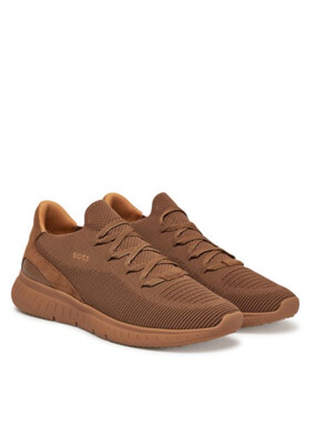 BOSS Sneakersy C TTNM 50542130 Brązowy. Kolor: brązowy. Materiał: materiał
