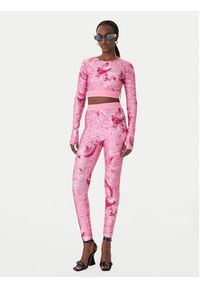 Versace Jeans Couture Bluzka 80HAH218 JS532 Różowy Slim Fit. Kolor: różowy. Materiał: syntetyk #2