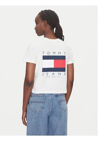 Tommy Jeans T-Shirt DW0DW21423 Biały Regular Fit. Kolor: biały. Materiał: bawełna #2