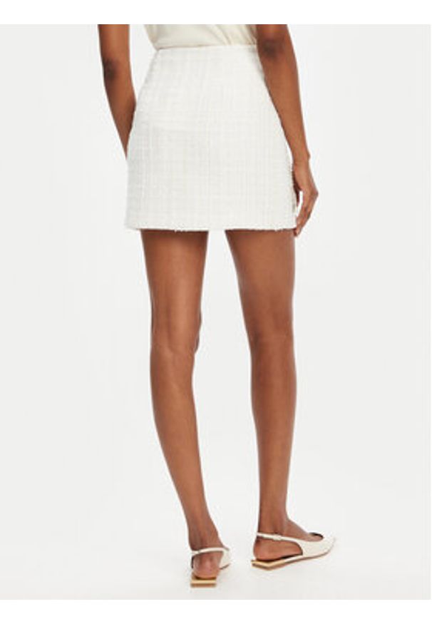 Elisabetta Franchi Spódnica mini GO-108-52E2-V400 Écru Regular Fit. Materiał: syntetyk
