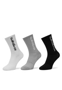 Quiksilver Zestaw 3 par wysokich skarpet męskich AS_QUIKSILVER_100W_SS25 (3-PACK) Biały. Kolor: biały. Materiał: materiał, bawełna