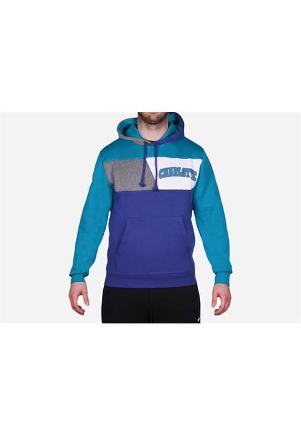 Bluza sportowa męska Mitchell & Ness Charlotte Hornets. Typ kołnierza: kaptur. Kolor: fioletowy, wielokolorowy